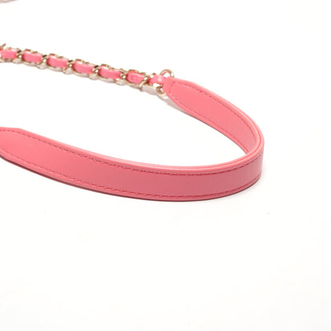 CHANEL 30 Series Lambskin Camera Bag with Beads, COCO Mark 2020-2021 Shoulder Bag pink WS26457