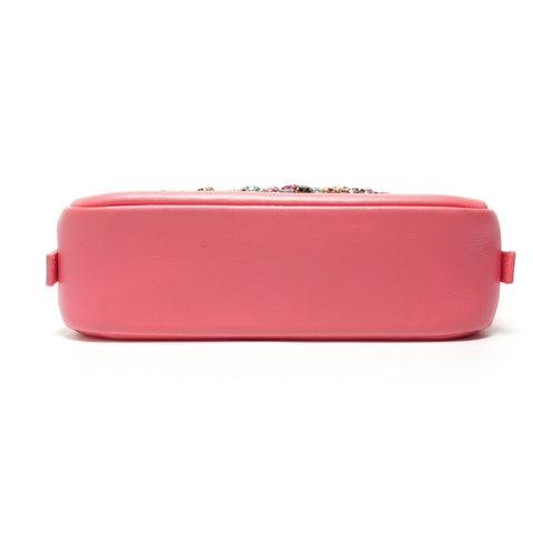 CHANEL 30 Series Lambskin Camera Bag with Beads, COCO Mark 2020-2021 Shoulder Bag pink WS26457