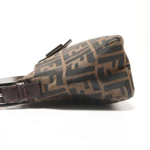 FENDI Canvas Mamma Zucca Shoulder Bag Brown WS26458