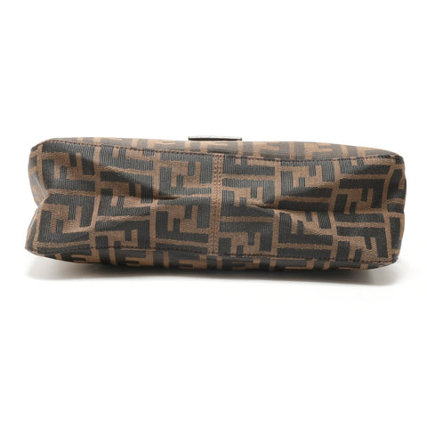 FENDI Canvas Mamma Zucca Shoulder Bag Brown WS26458