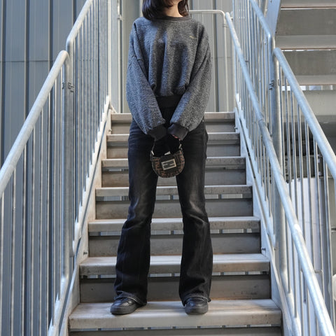 FENDI Mini Mamma Bucket Croissant Zucca Canvas Handbag Brown WS26459