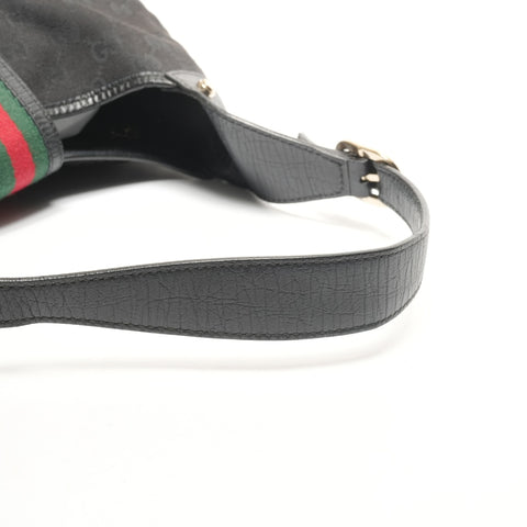 GUCCI GG Canvas Shelly Hobo One Belt Shoulder Bag black WS26462