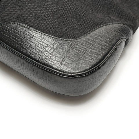 GUCCI GG Canvas Shelly Hobo One Belt Shoulder Bag black WS26462