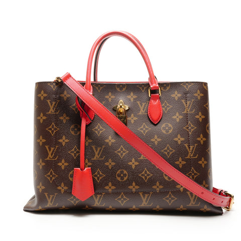 LOUIS VUITTON Monogram 2-way Flower Tote Bag Coquelicot M43553 Made in 2019 Handbag Brown WS26463