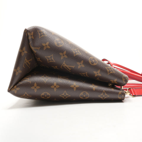 LOUIS VUITTON Monogram 2-way Flower Tote Bag Coquelicot M43553 Made in 2019 Handbag Brown WS26463