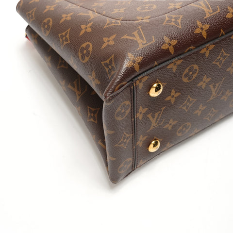 LOUIS VUITTON Monogram 2-way Flower Tote Bag Coquelicot M43553 Made in 2019 Handbag Brown WS26463