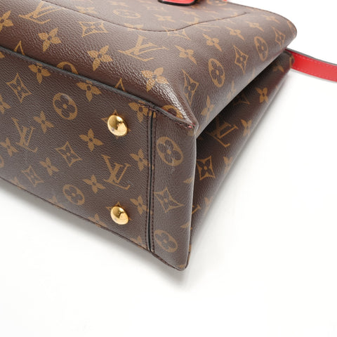 LOUIS VUITTON Monogram 2-way Flower Tote Bag Coquelicot M43553 Made in 2019 Handbag Brown WS26463