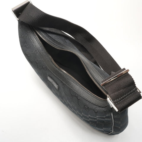GUCCI GG Canvas Half Moon Shoulder Bag black WS26464