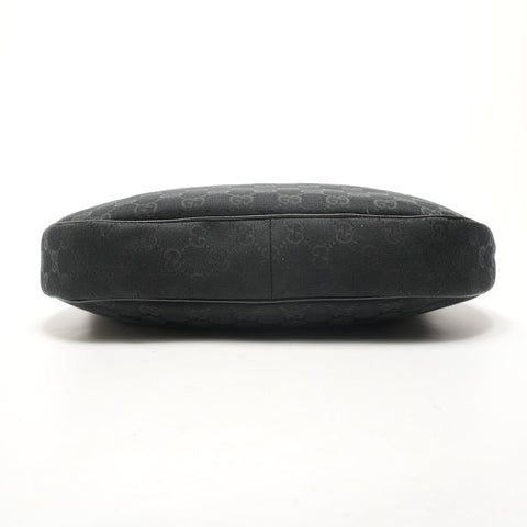 GUCCI GG Canvas Half Moon Shoulder Bag black WS26464