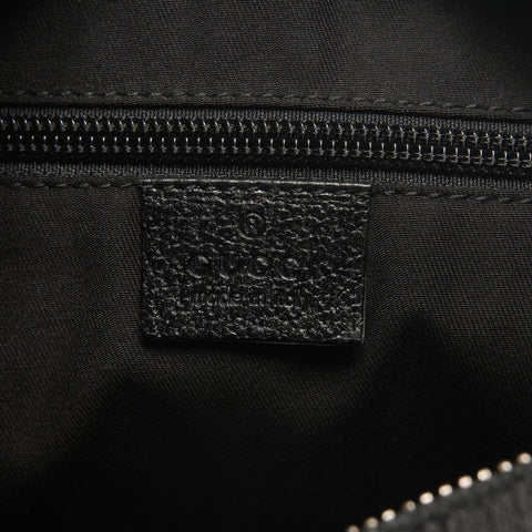 GUCCI GG Canvas Half Moon Shoulder Bag black WS26464