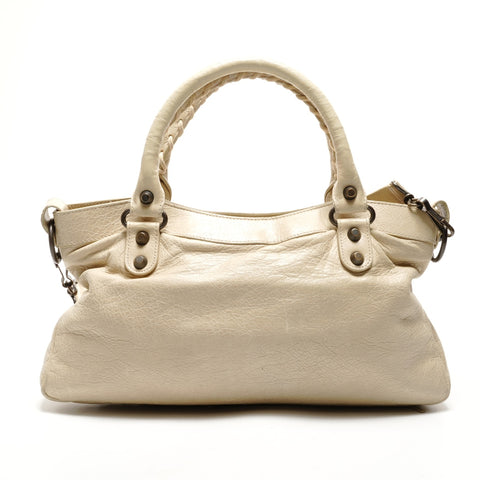 BALENCIAGA 2way The First City Shoulder Bag beige WS26466