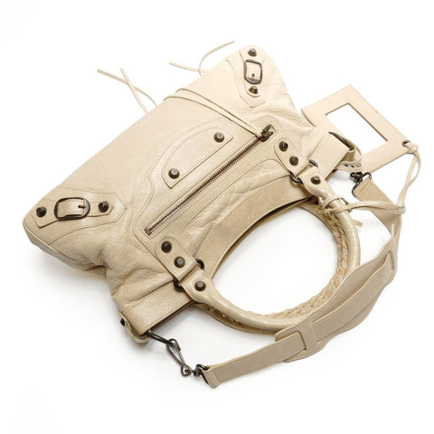 BALENCIAGA 2way The First City Shoulder Bag beige WS26466