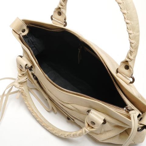 BALENCIAGA 2way The First City Shoulder Bag beige WS26466