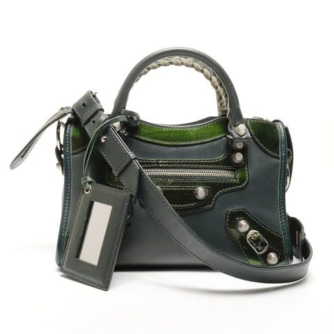 BALENCIAGA 2way Giant City Small Shoulder Bag green WS26468