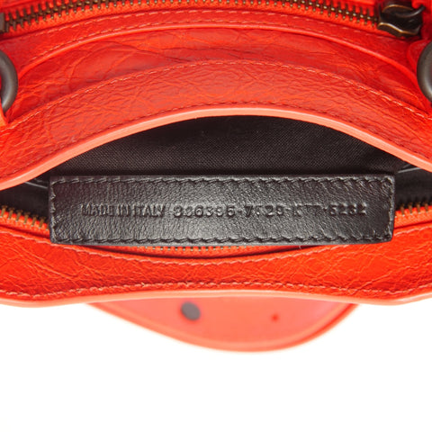 BALENCIAGA Leather Le City 2way Mini Shoulder Bag Red WS26469