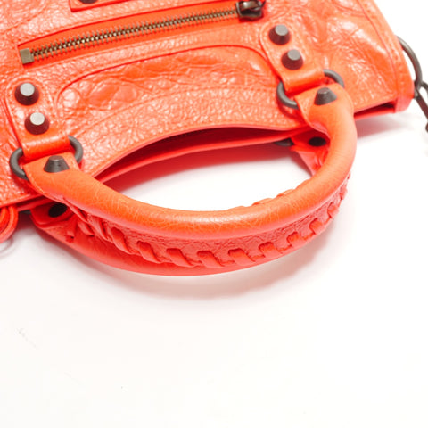 BALENCIAGA Leather Le City 2way Mini Shoulder Bag Red WS26469