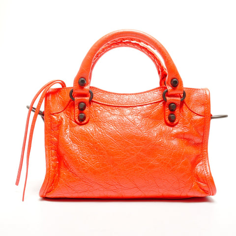 BALENCIAGA Leather Le City 2way Mini Shoulder Bag Red WS26469