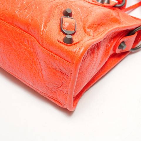 BALENCIAGA Leather Le City 2way Mini Shoulder Bag Red WS26469