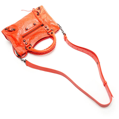 BALENCIAGA Leather Le City 2way Mini Shoulder Bag Red WS26469