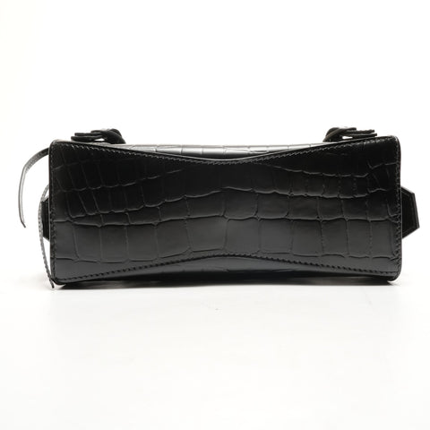 BALENCIAGA Mini Neo City 2-way Embossed Leather Shoulder Bag black WS26470