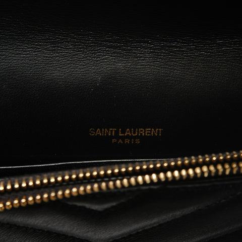 YVES SAINT LAURENT Cassandra Envelope Chain Wallet in Lambskin 742920 Shoulder Bag black WS26472