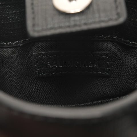 BALENCIAGA Shopping Phone Holder Mini 593826 Shoulder Bag black WS26473