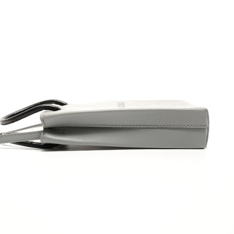 BALENCIAGA Shopping Phone Holder Mini 593826 Umhängetasche grau WS26474