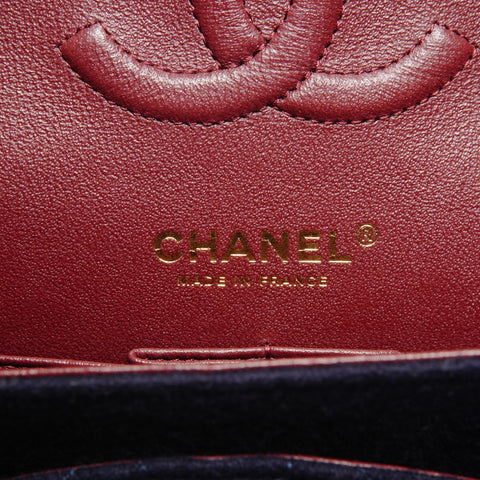 CHANEL No. 26 2018-2019 Paris-Hamburg double flap wool Shoulder Bag Navy WS26477