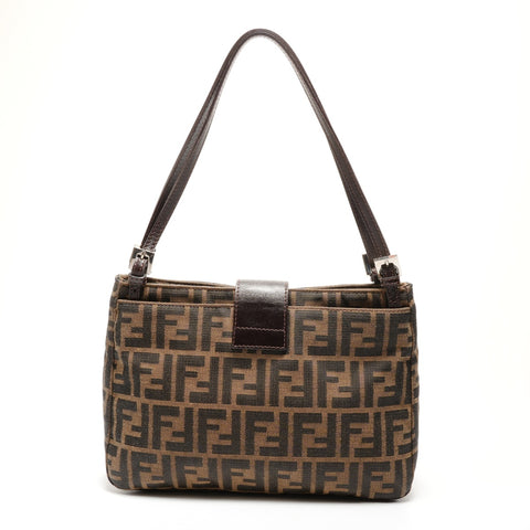 FENDI Zucca canvas Shoulder Bag Brown WS26478