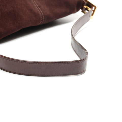 FENDI Suede Mamma Baguette One-Shoulder Bag Shoulder Bag Brown WS26481