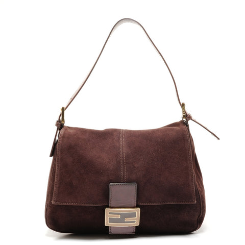 FENDI Suede Mamma Baguette One-Shoulder Bag Shoulder Bag Brown WS26481