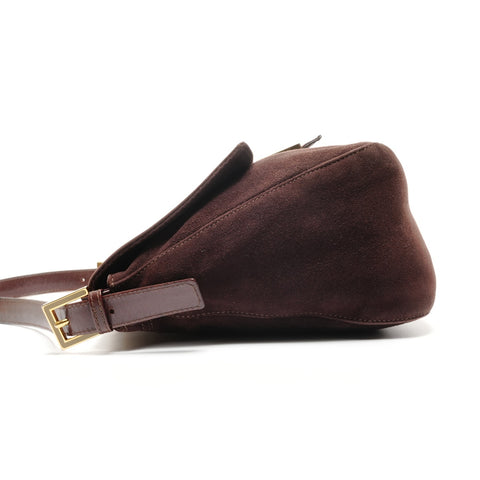 FENDI Suede Mamma Baguette One-Shoulder Bag Shoulder Bag Brown WS26481