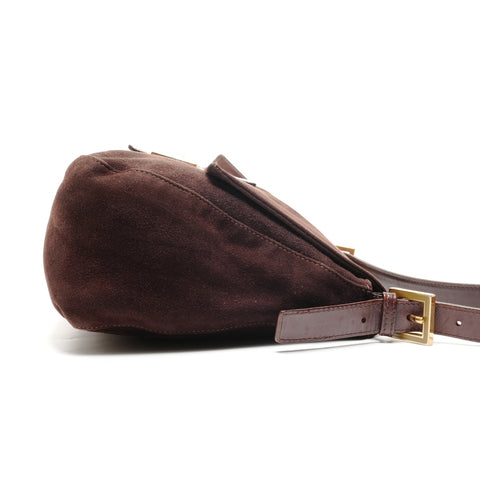 FENDI Suede Mamma Baguette One-Shoulder Bag Shoulder Bag Brown WS26481