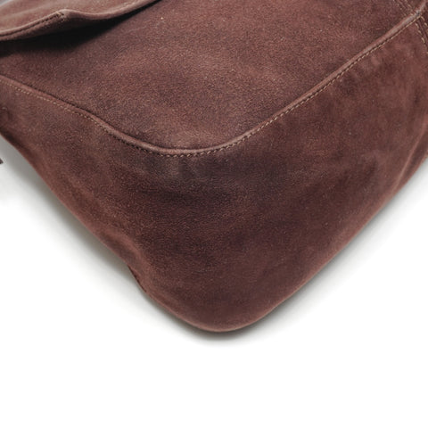 FENDI Suede Mamma Baguette One-Shoulder Bag Shoulder Bag Brown WS26481