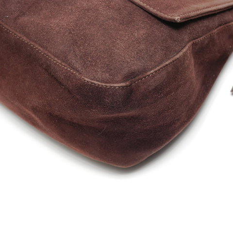 FENDI Suede Mamma Baguette One-Shoulder Bag Shoulder Bag Brown WS26481