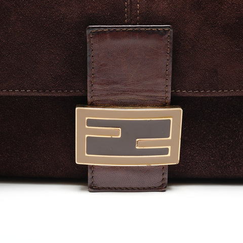 FENDI Suede Mamma Baguette One-Shoulder Bag Shoulder Bag Brown WS26481