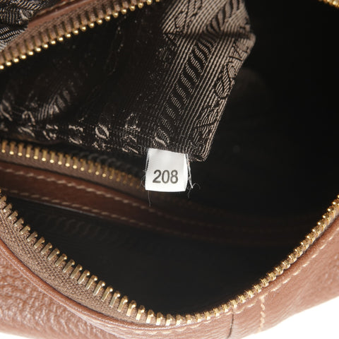 PRADA Vitello Dino One Shoulder Bag Shoulder Bag Brown WS26482