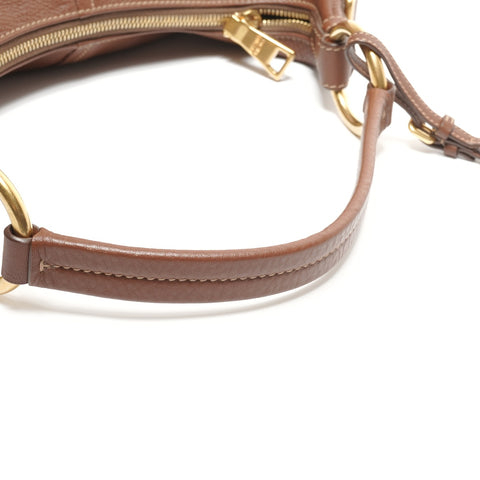 PRADA Vitello Dino One Shoulder Bag Shoulder Bag Brown WS26482