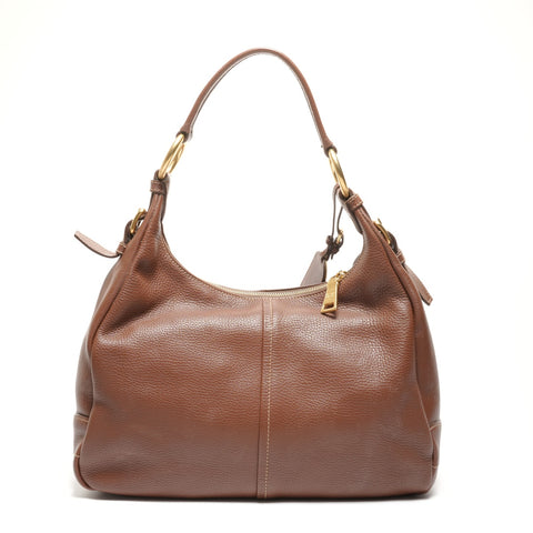 PRADA Vitello Dino One Shoulder Bag Shoulder Bag Brown WS26482