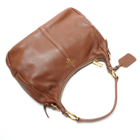 PRADA Vitello Dino One Shoulder Bag Shoulder Bag Brown WS26482
