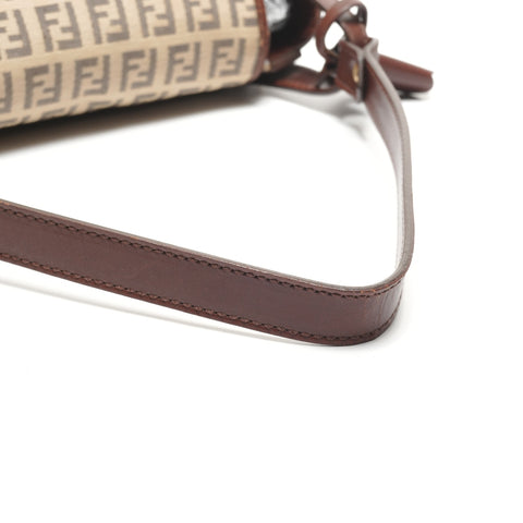 FENDI Zucchino Canvas Umhängetasche Braun WS26483