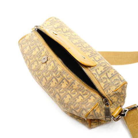 Christian Dior Trotter Lingotto Oblique Jacquard Shoulder Bag yellow WS26485