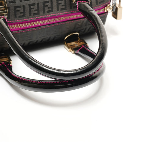 FENDI Zucchino Canvas Handbag black WS26486