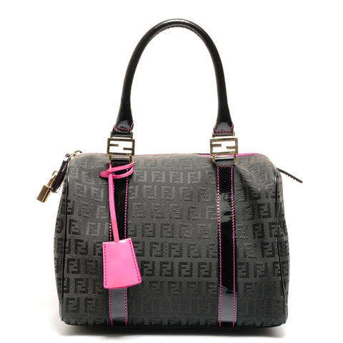 FENDI Zucchino Canvas Handbag black WS26486