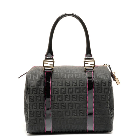 FENDI Zucchino Canvas Handbag black WS26486