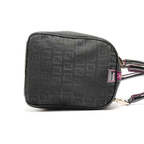 FENDI Zucchino Canvas Handbag black WS26486