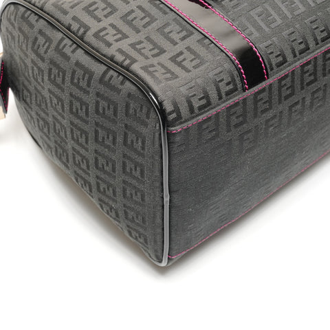 FENDI Zucchino Canvas Handbag black WS26486
