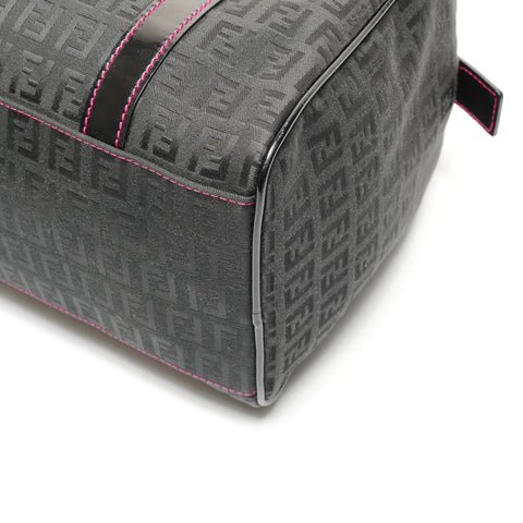 FENDI Zucchino Canvas Handbag black WS26486
