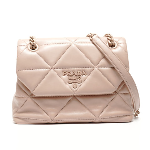 PRADA Spectrum Small Quilting Shoulder Bag beige WS26490