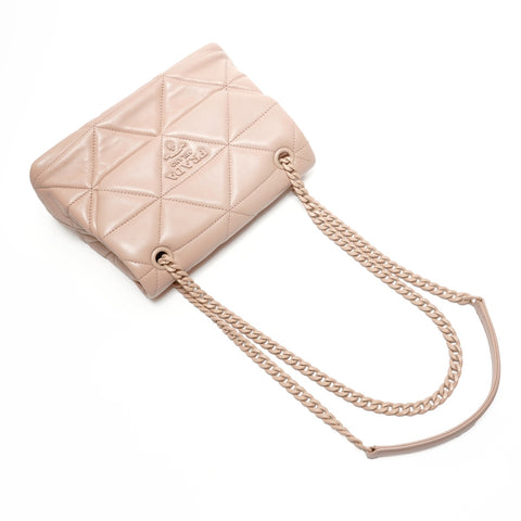 PRADA Spectrum Kleine Quilt-Umhängetasche beige WS26490